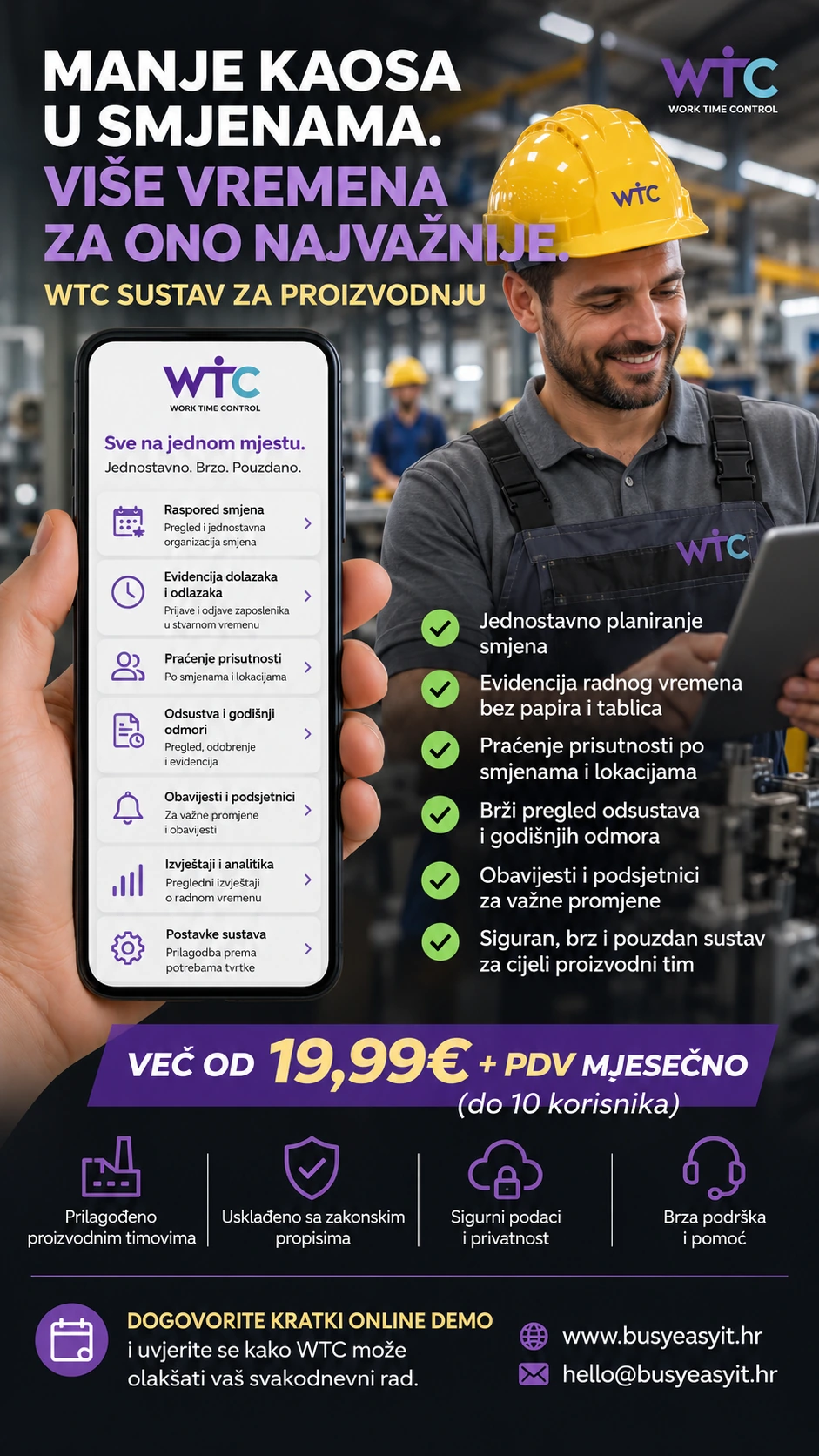WTC za proizvodnju – hrvatski promotivni letak